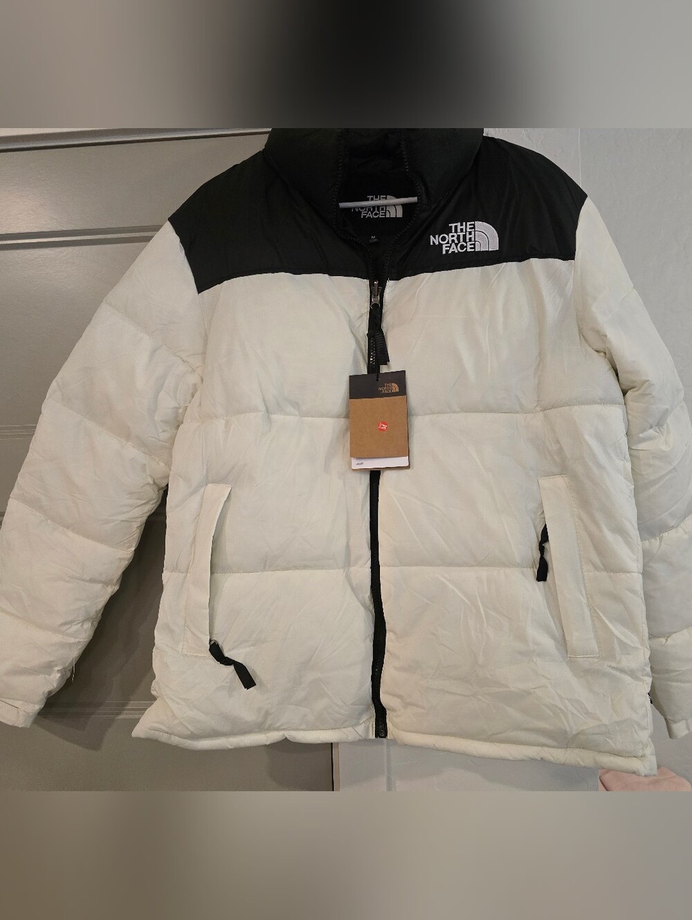 The North Face Men’s White & Black Puffer Jacket